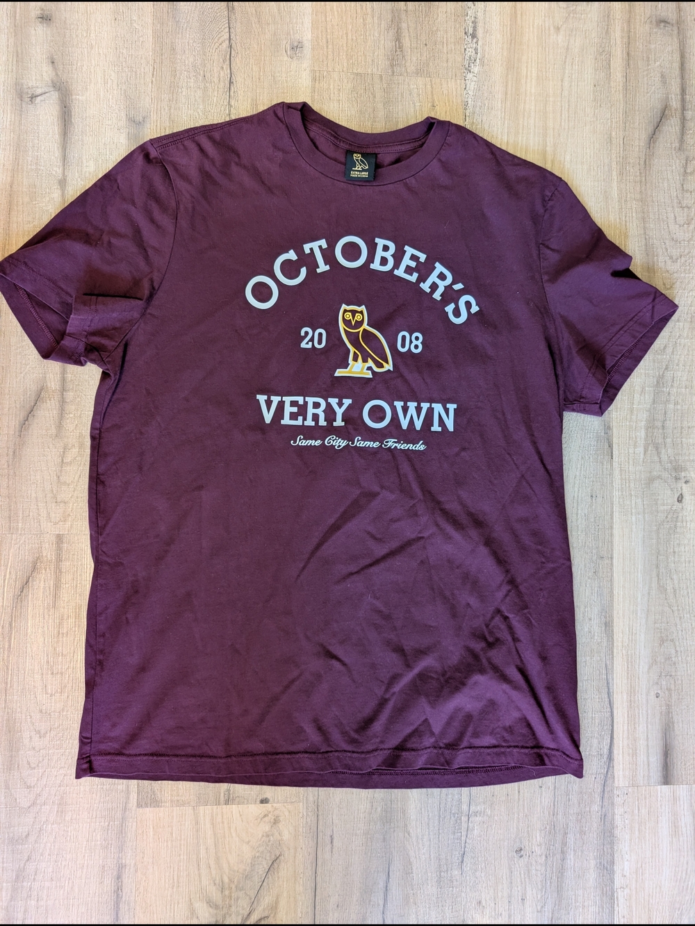 Men's Burgundy OVO T Shirt
